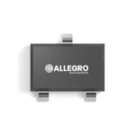 Allegro Microsystems sensor device with logo on the surface, showcasing a compact design for electronics.