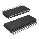 Black integrated circuit chips with multiple pins, suitable for electronics use.