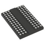 Ball Grid Array (BGA) package with multiple solder balls on a flat microchip surface, designed for circuit board attachment.
