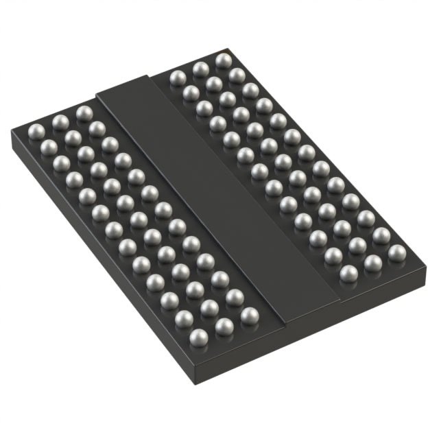 Ball Grid Array (BGA) package with multiple solder balls on a flat microchip surface, designed for circuit board attachment.