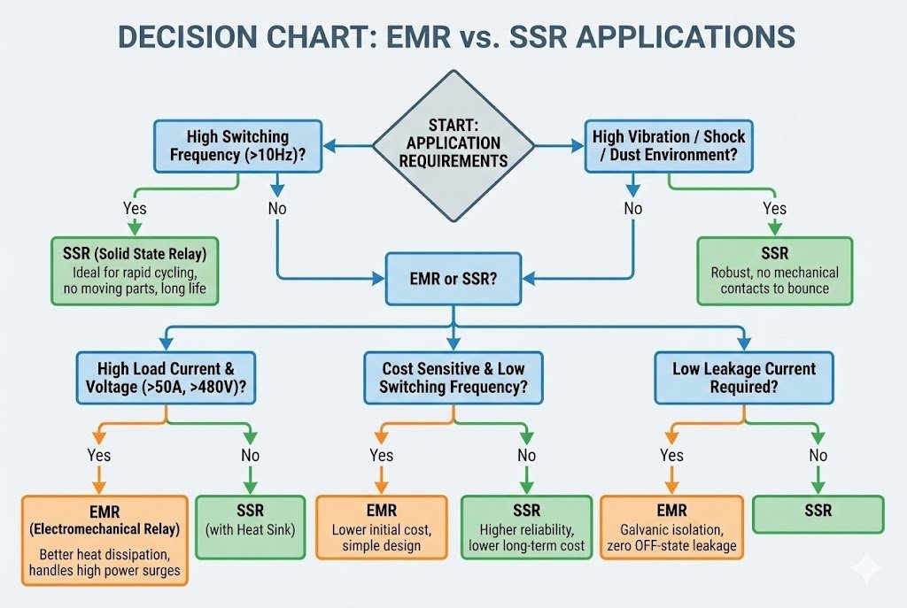 Choosing Between EMR and SSR A decision chart comparing EMR and SSR applications