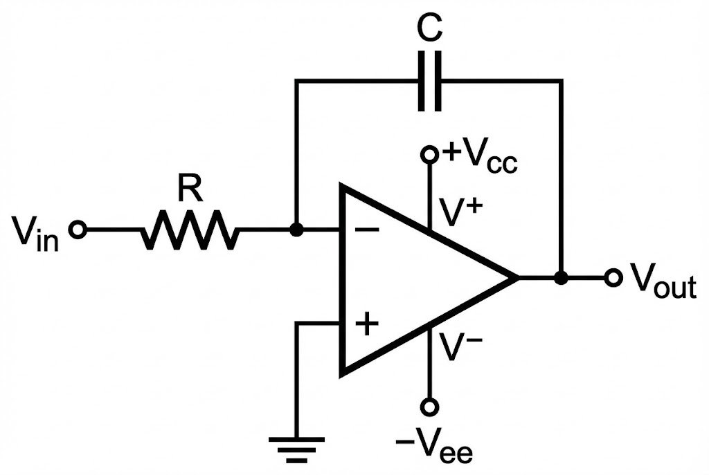 Op-Amp Integrator Circuit An op-amp integrator circuit diagram