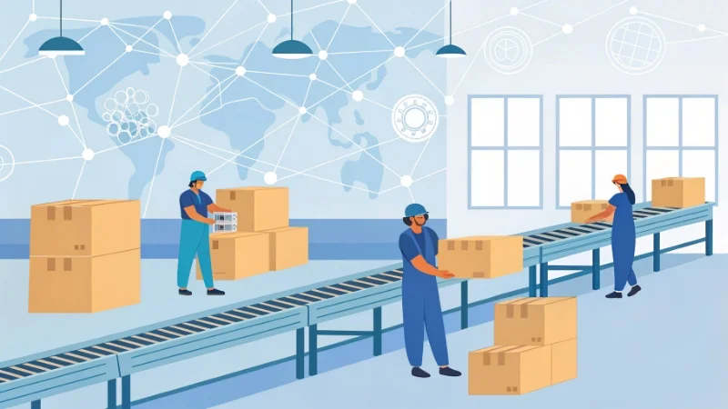 A procurement manager reviewing a list of electronic components on a tablet.