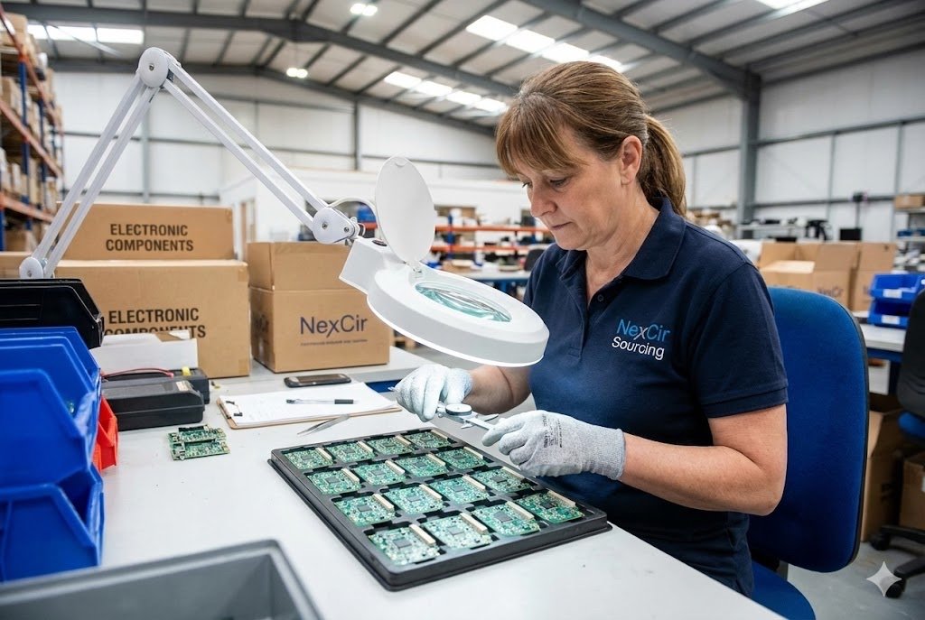 NexCir sourcing expert examining components