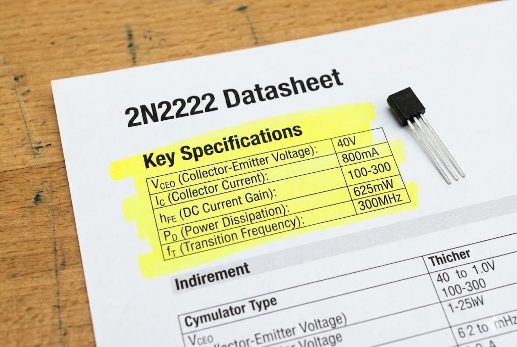 2N2222 datasheet specifications highlight
