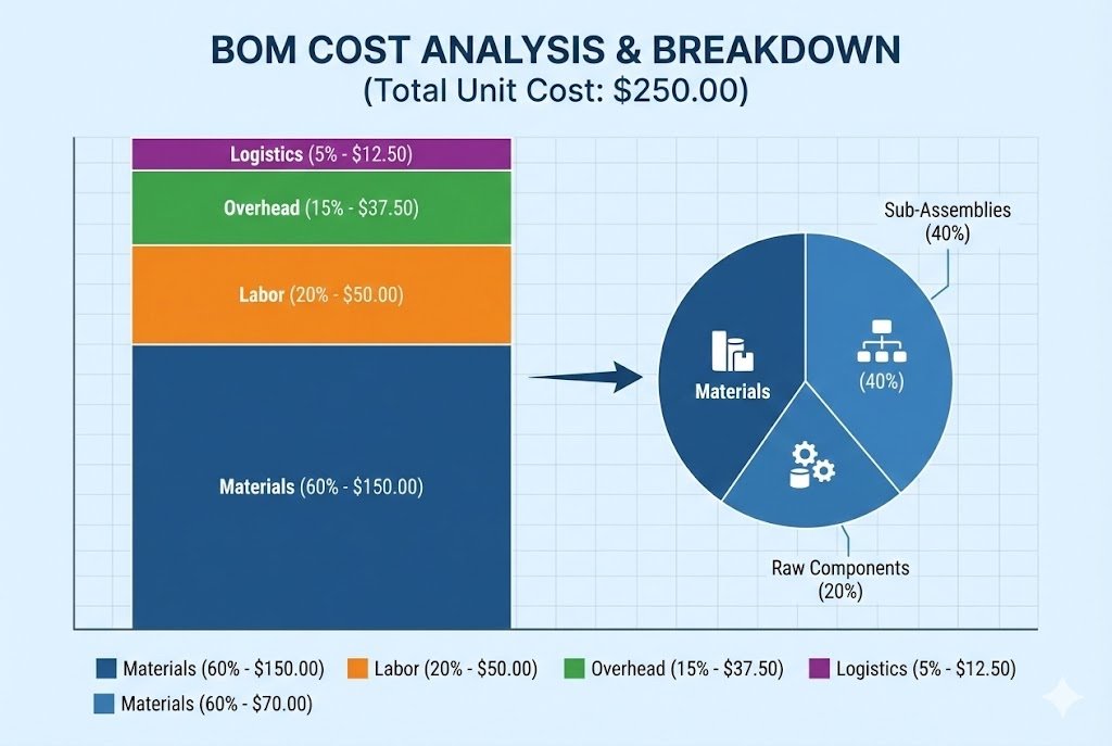 Cost Analysis Chart BOM Breakdown