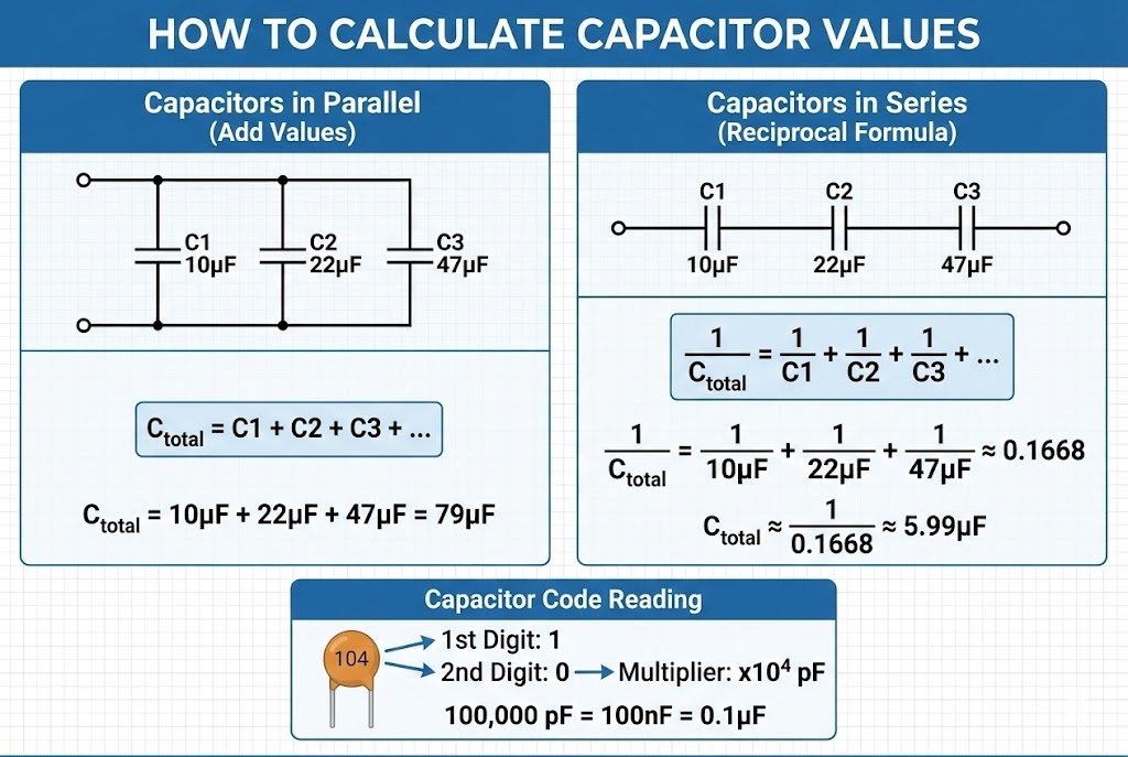 Reading Capacitor Codes how to calculate capacitor values
