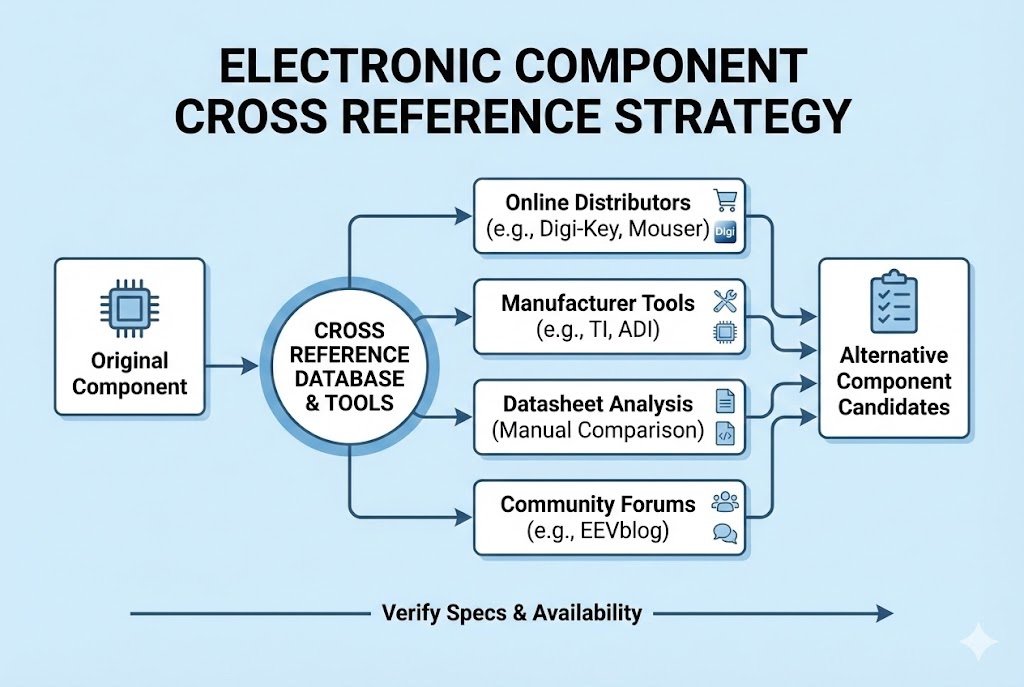 Finding Capacitor Alternatives electronic component cross reference strategy