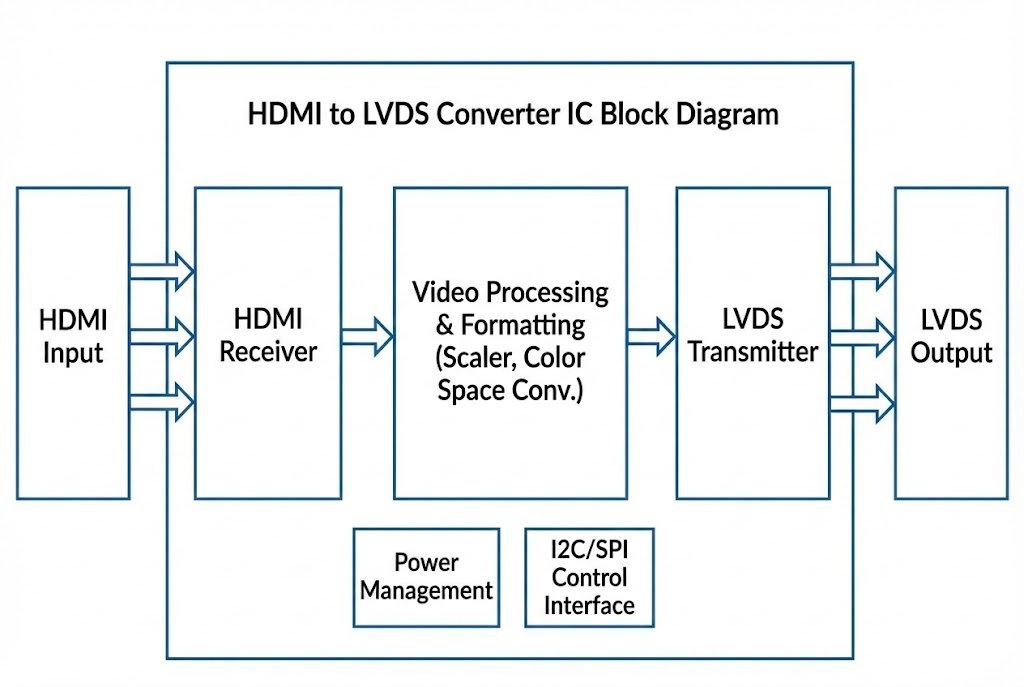 HDMI to LVDS converter IC diagram