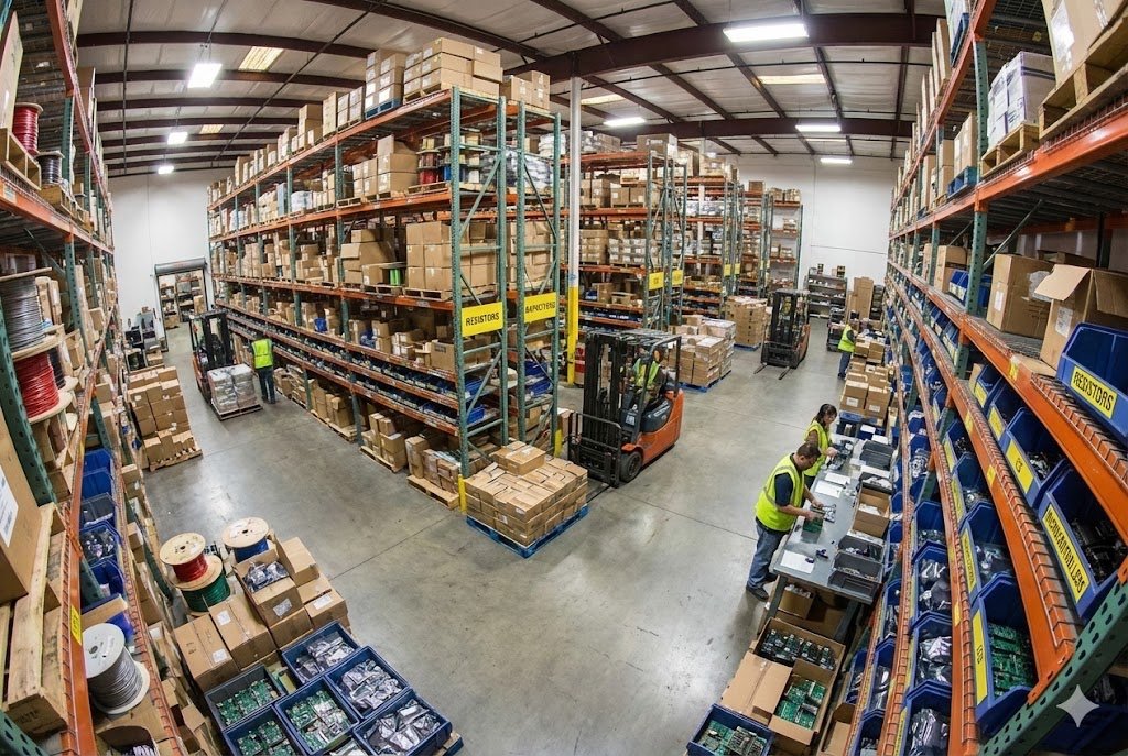 Nexcir Supply Chain Verification Warehouse with electronic components
