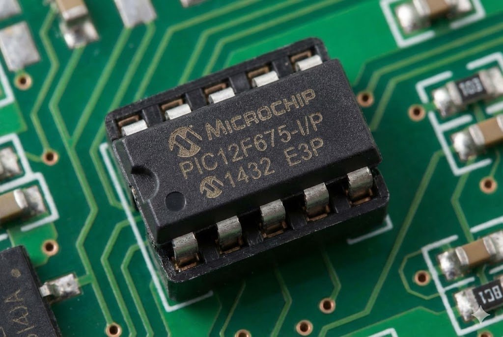 PIC12F509 MCU for Simple Control An 8-pin PIC12F microcontroller