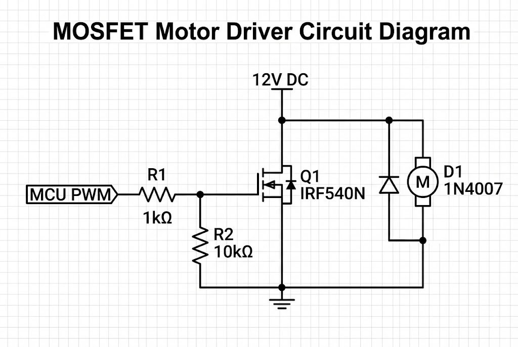 MOSFET motor driver circuit diagram