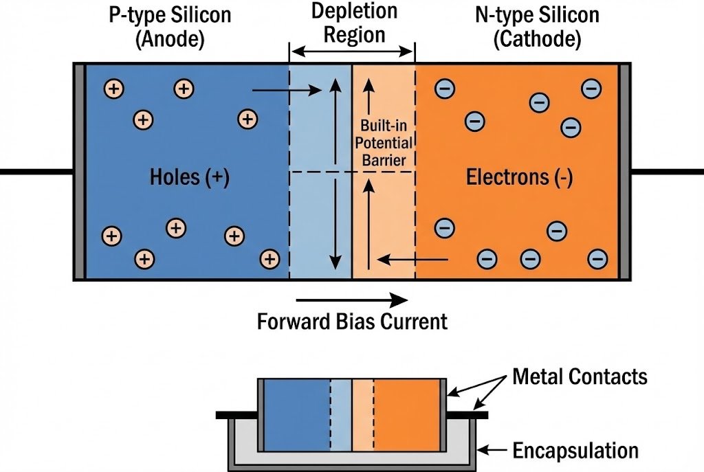 Internal structure of diodes Internal structure of diodes