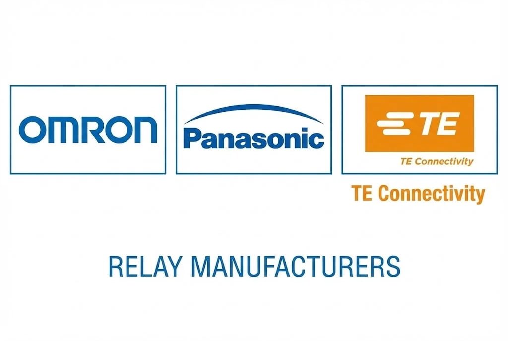 Omron Panasonic TE Relay Logos