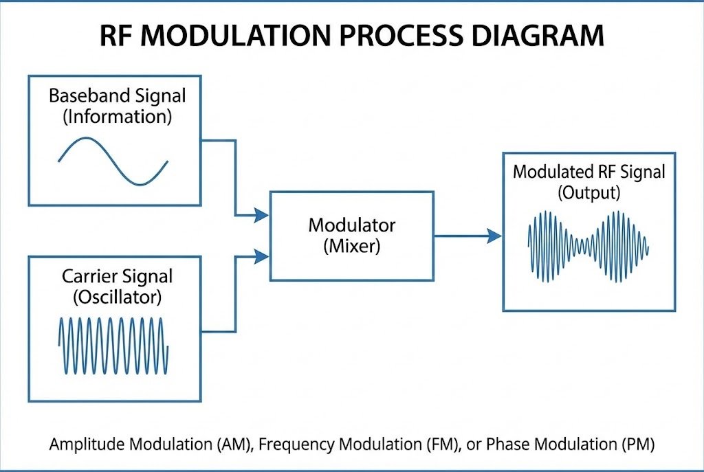 RF Modulation Process Diagram of RF modulation process