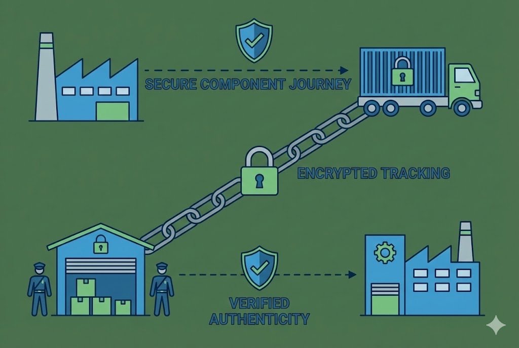 Secure supply chain for electronic components