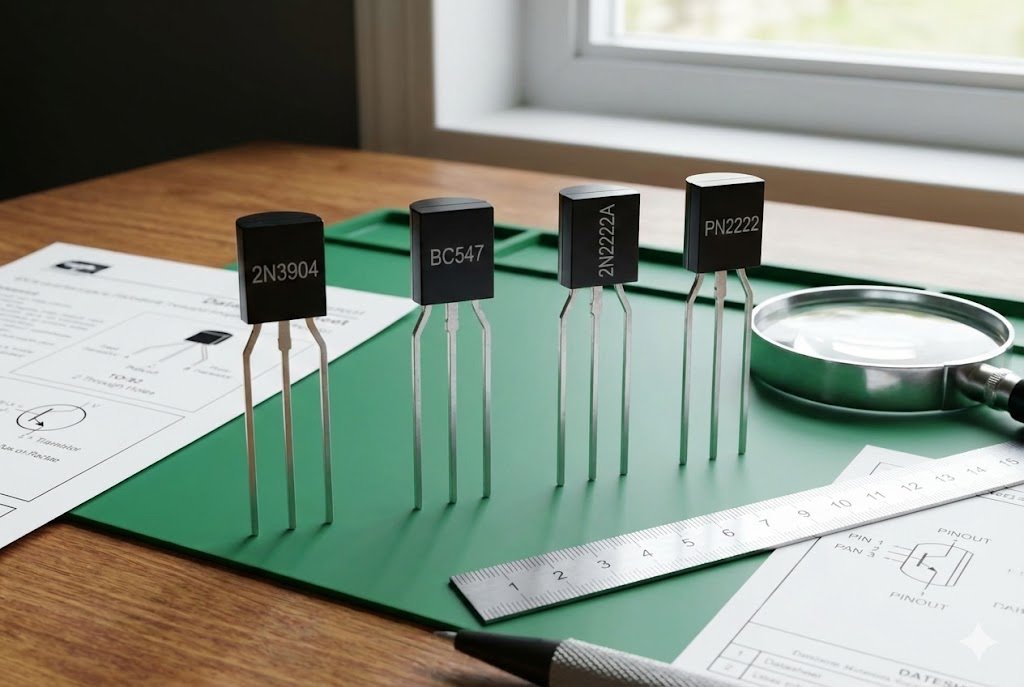 Through-hole transistor comparison TO-92