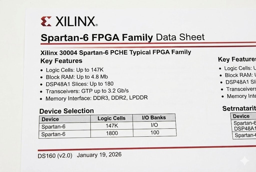 Spartan-6 Technical Specifications Technical datasheet excerpt for Xilinx Spartan-6