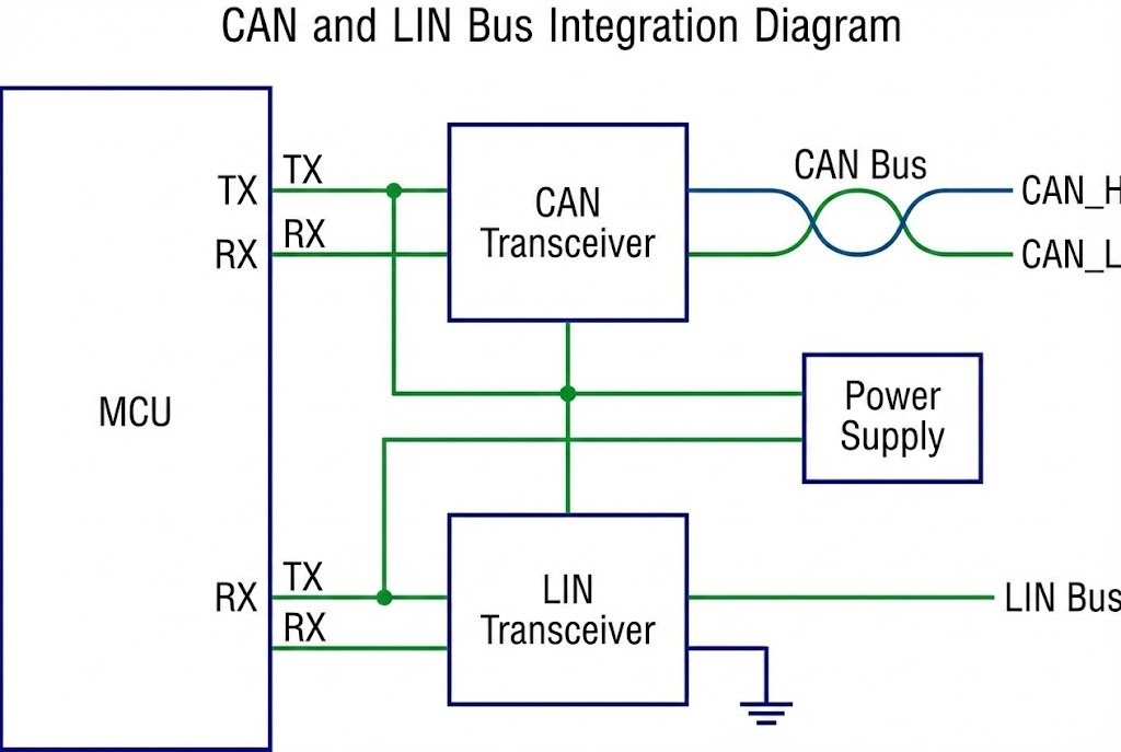 CAN and LIN bus integration CAN and LIN bus integration