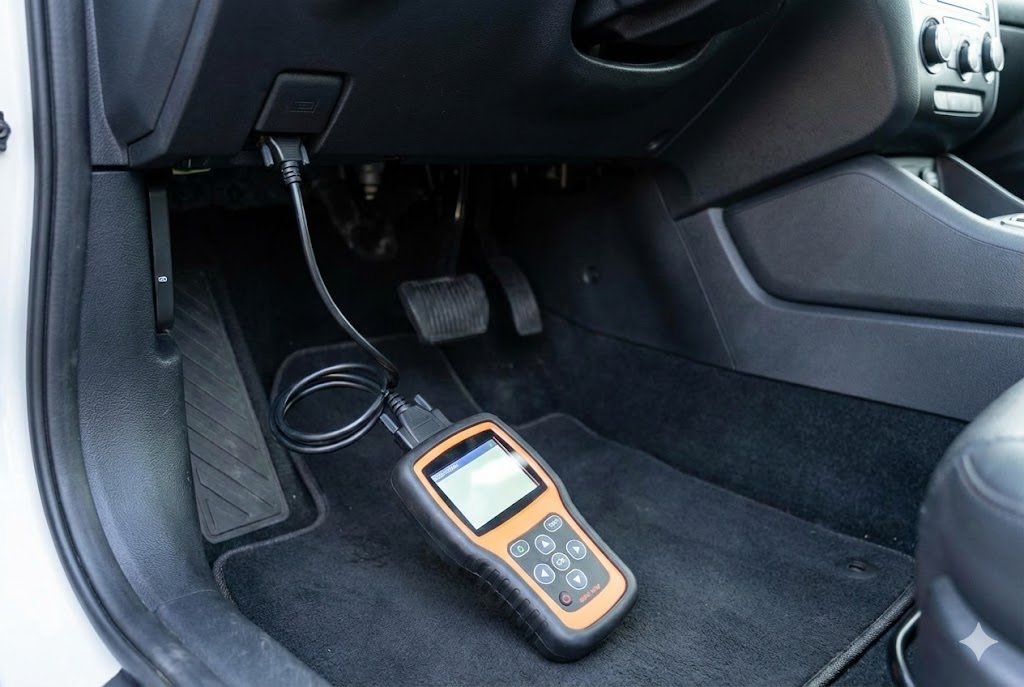 TJA1042 inside OBD Tool OBDII Scanner connected to car