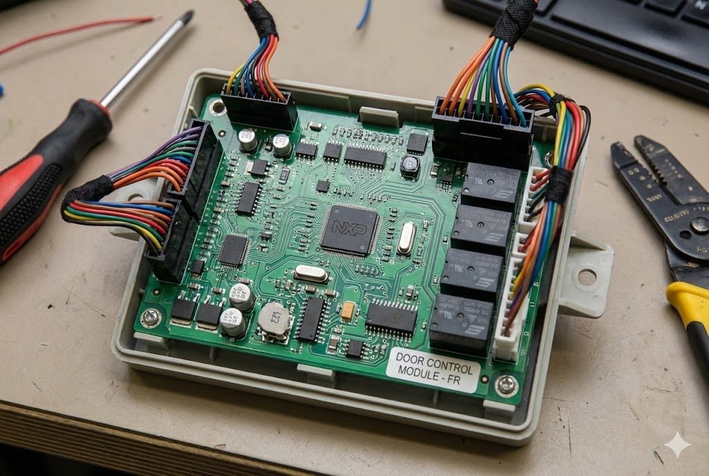 Automotive door module electronics Automotive door module electronics