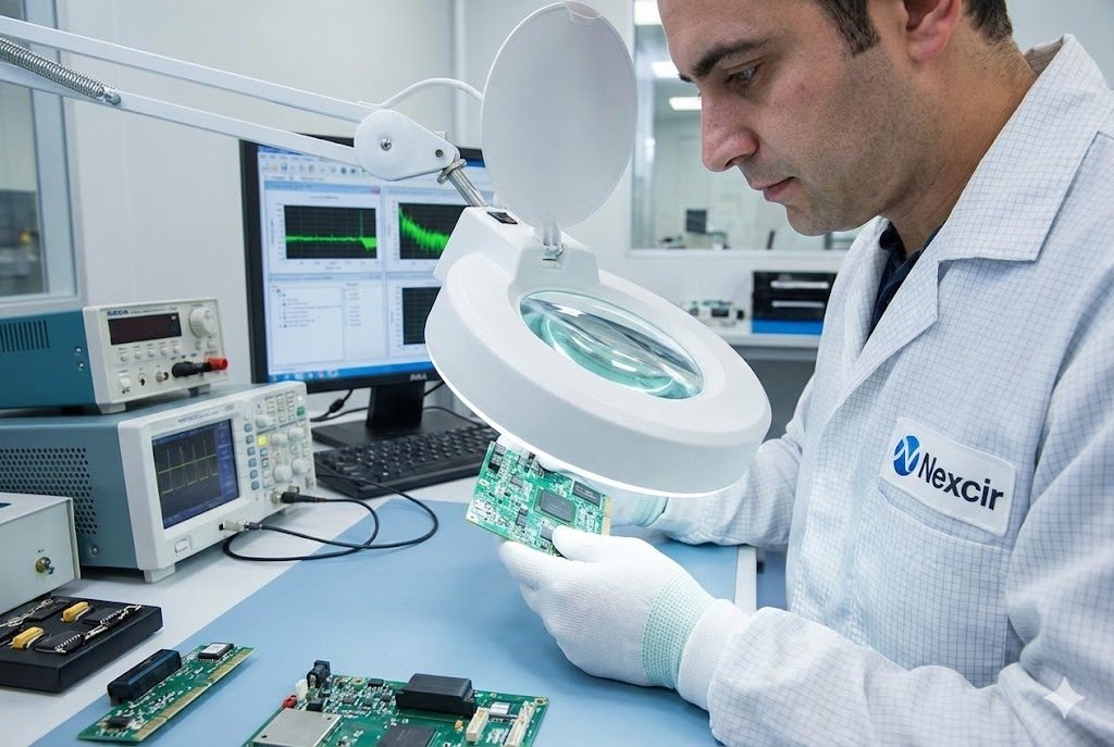 Quality Control Process Nexcir quality control inspection electronic components