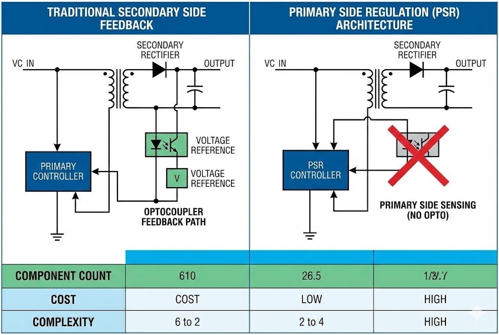 Comparison of Traditional Feedback vs PSR Architecture
