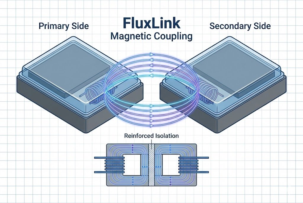 FluxLink Technology FluxLink magnetic coupling illustration