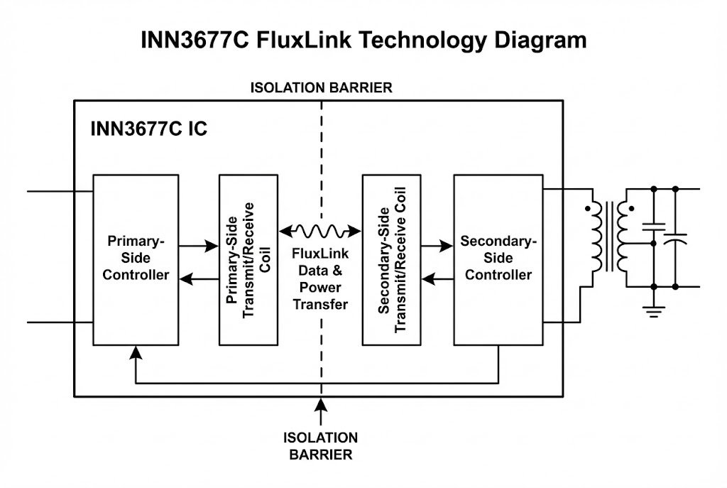 INN3677C FluxLink technology diagram