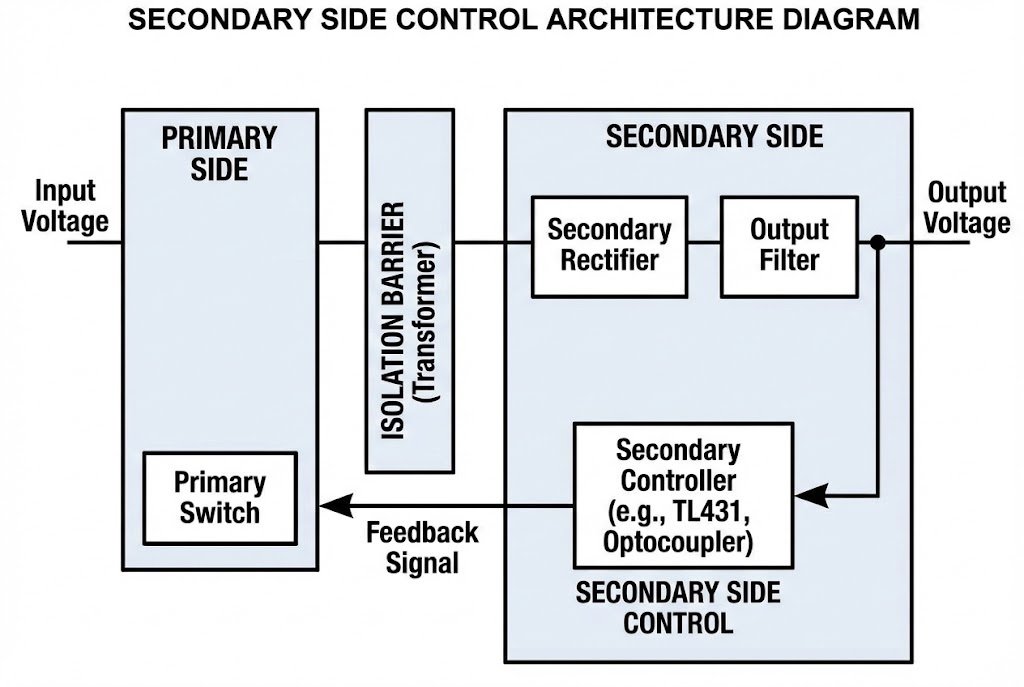 Secondary Side Control Secondary side control architecture diagram