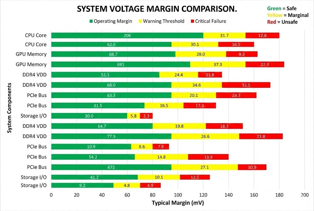 Voltage margin comparison chart