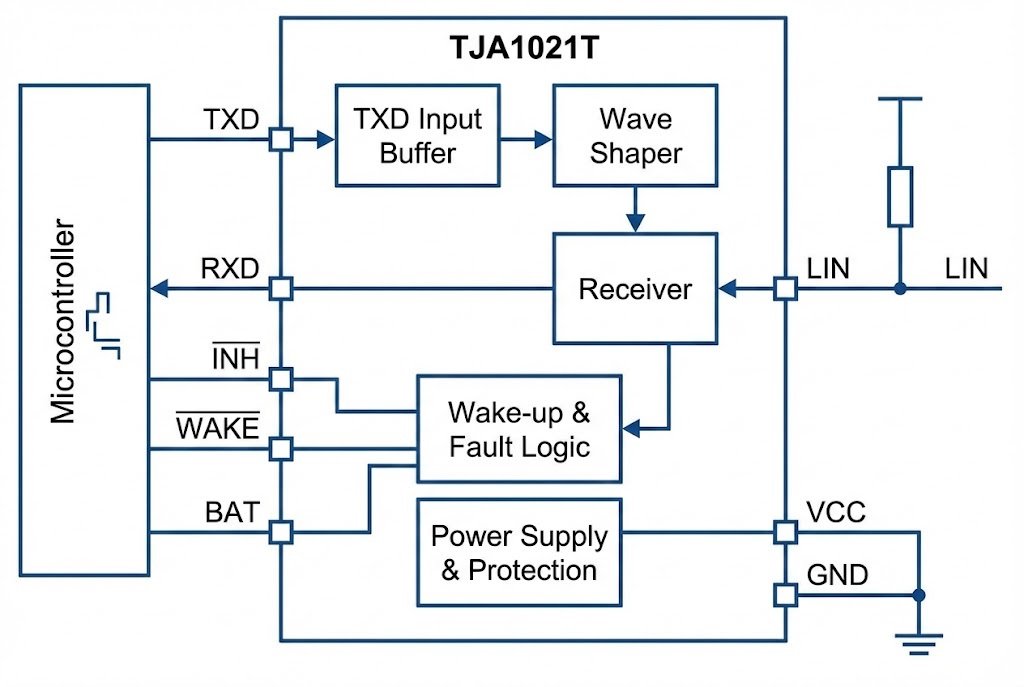 TJA1021T LIN Transceiver diagram TJA1021T LIN Transceiver diagram