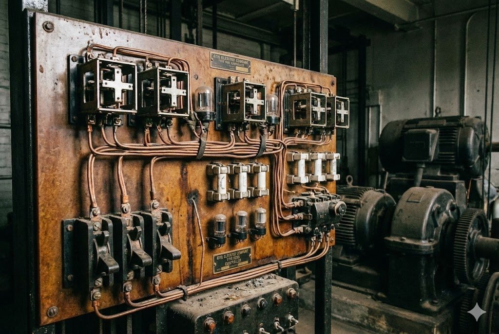 Old elevator control board