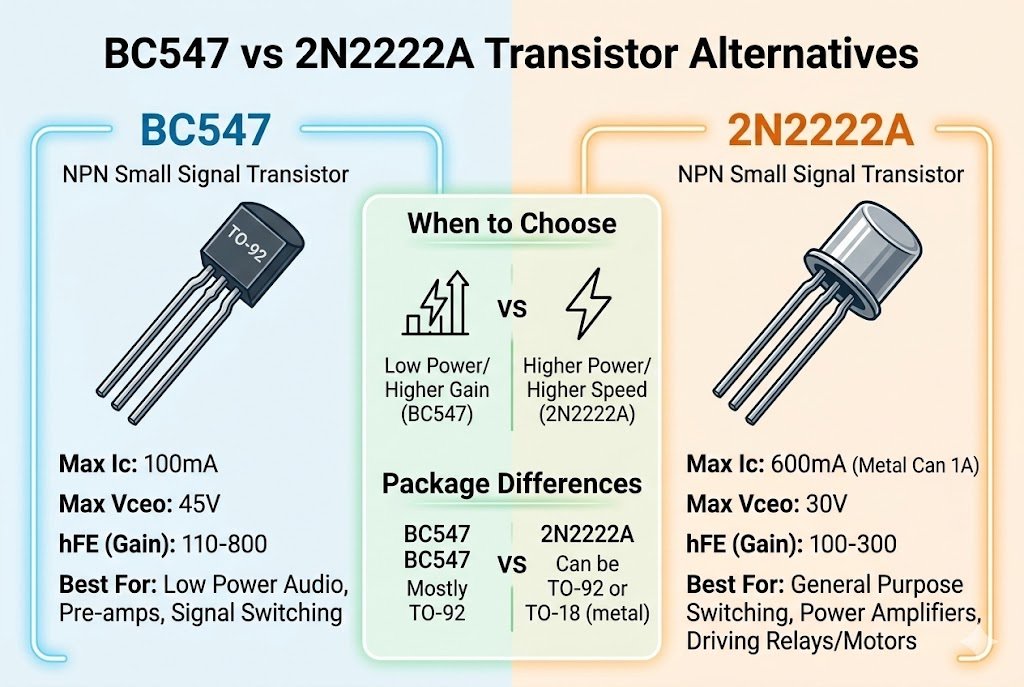 2N2222A TO-92 Package Pinout Diagram