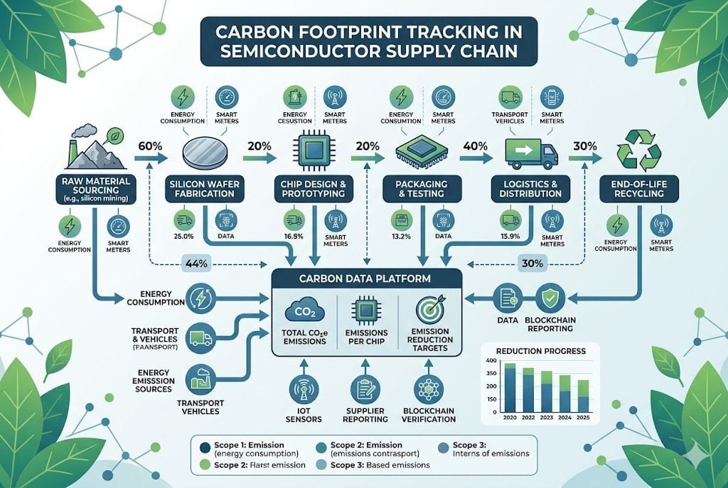 carbon footprint tracking in semiconductor supply chain
