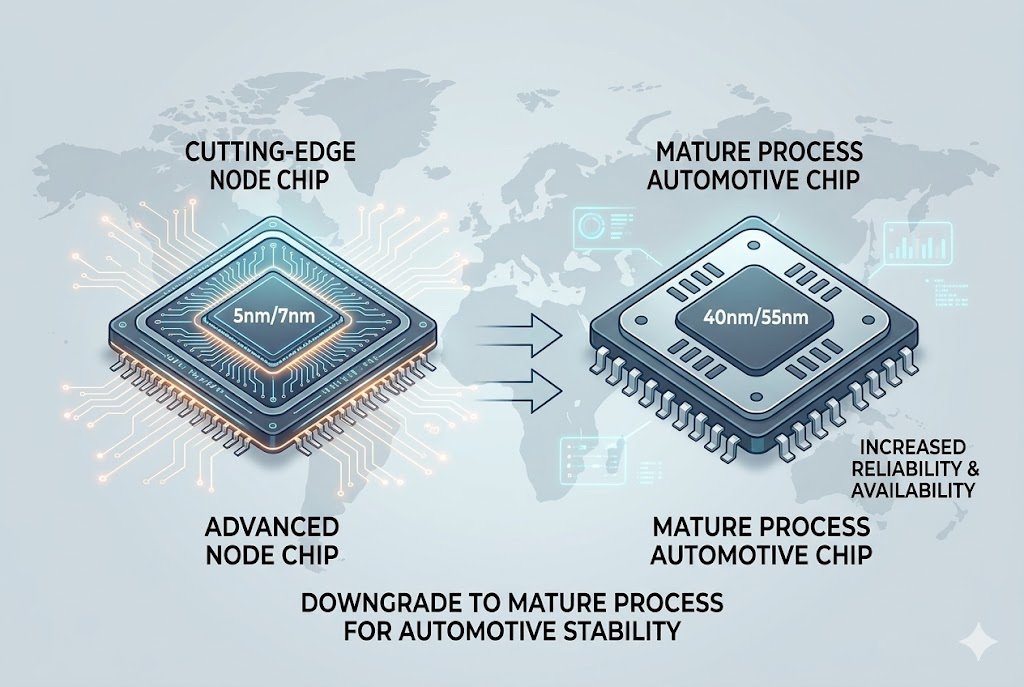 automotive chip downgrade mature process