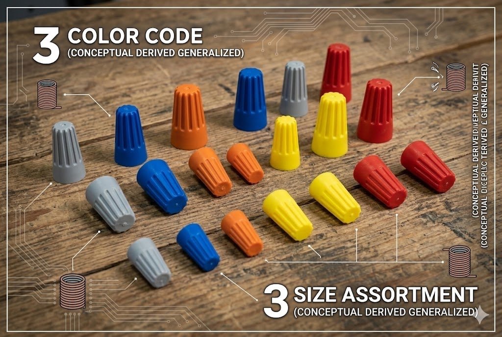 alt wire nut color assortment on table