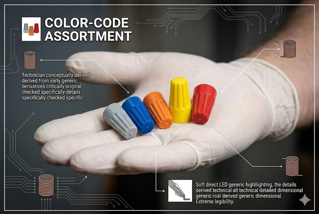 alt technician holding different wire nuts