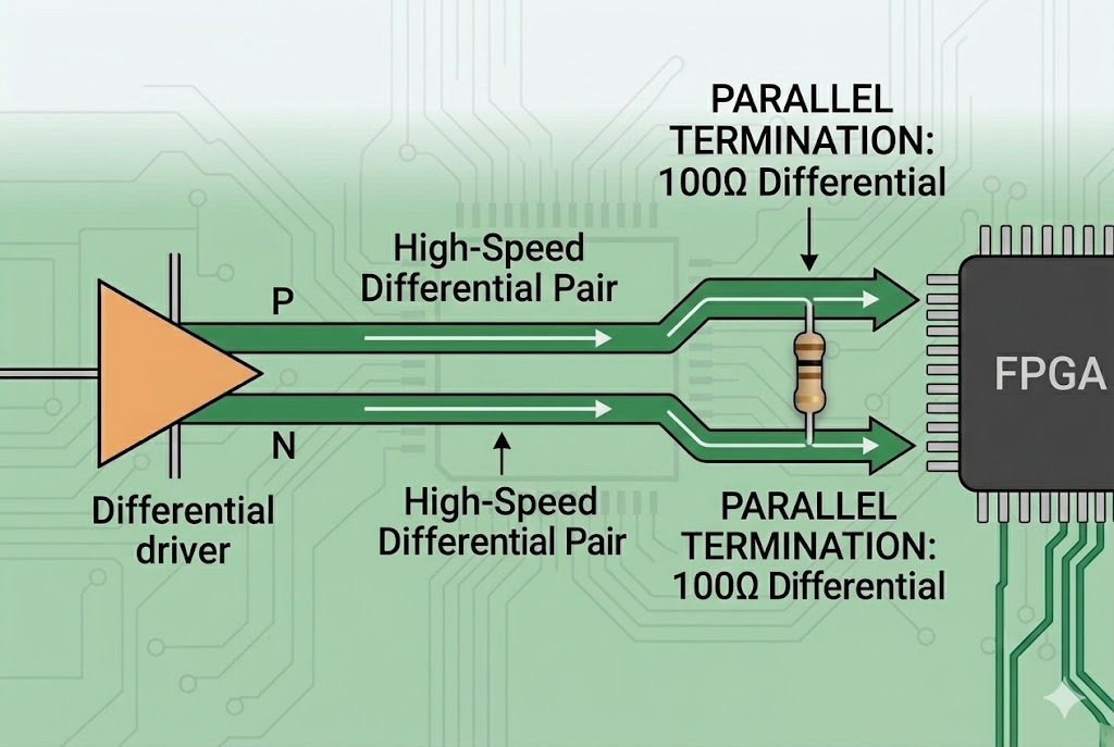 differential pair termination