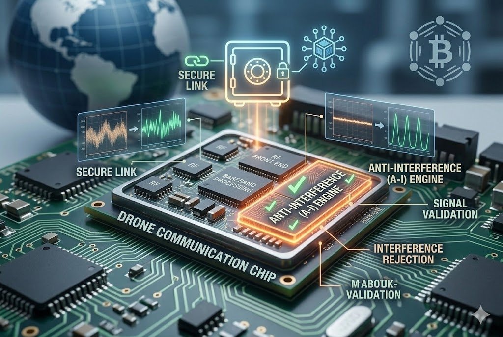 Drone communication chips anti-interference