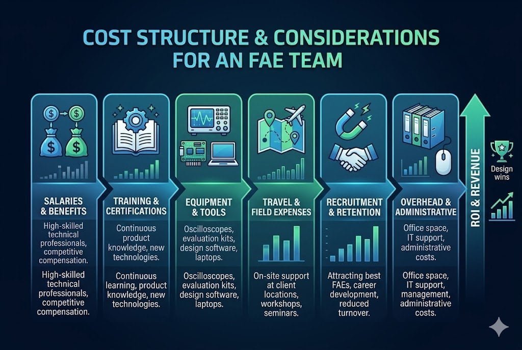 FAE team cost for electronic component distributor