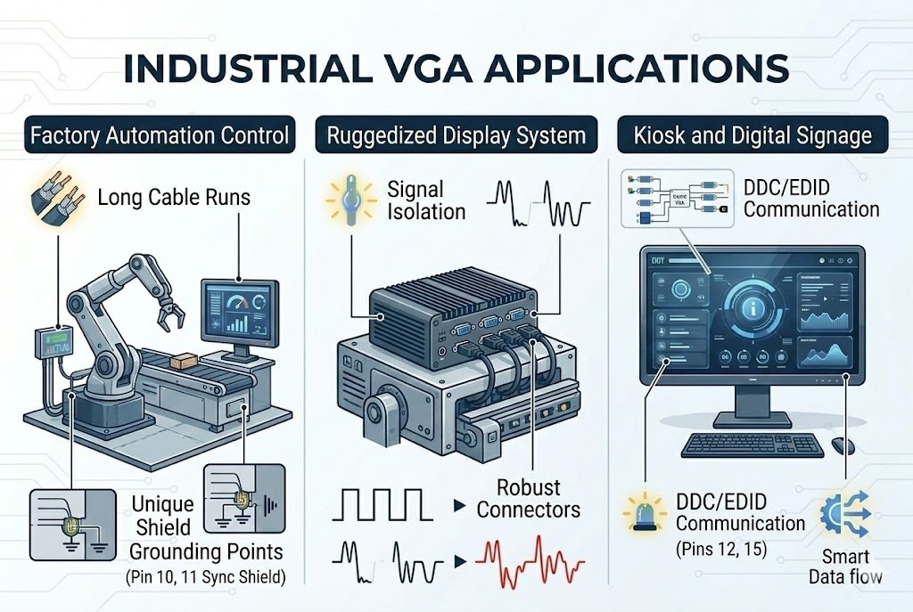 Industrial VGA Uses Industrial VGA Applications