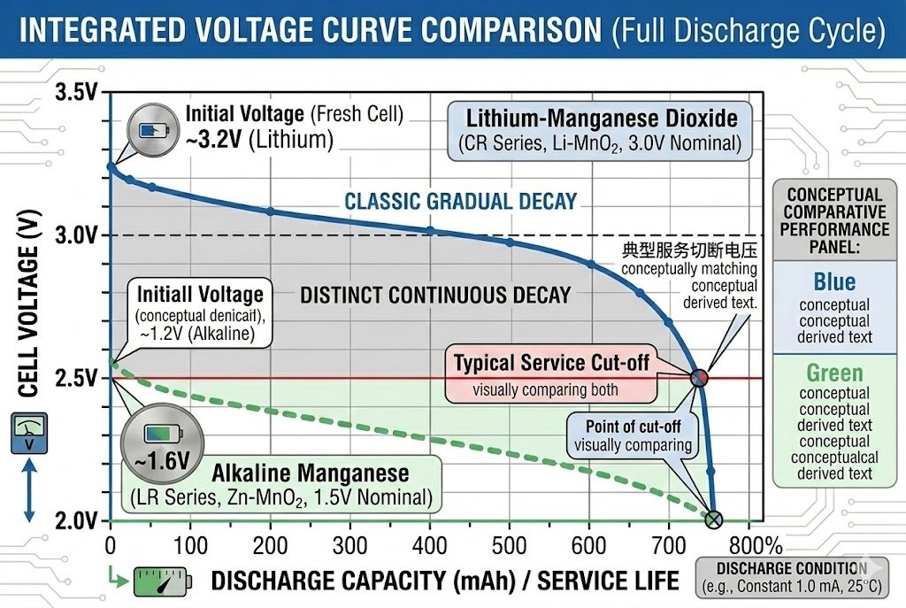 Voltage curve comparison graph
