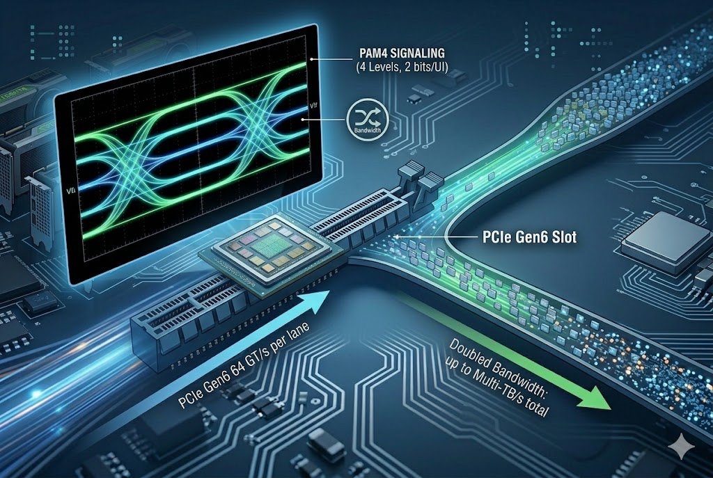 PCIe Gen6 interconnect chips
