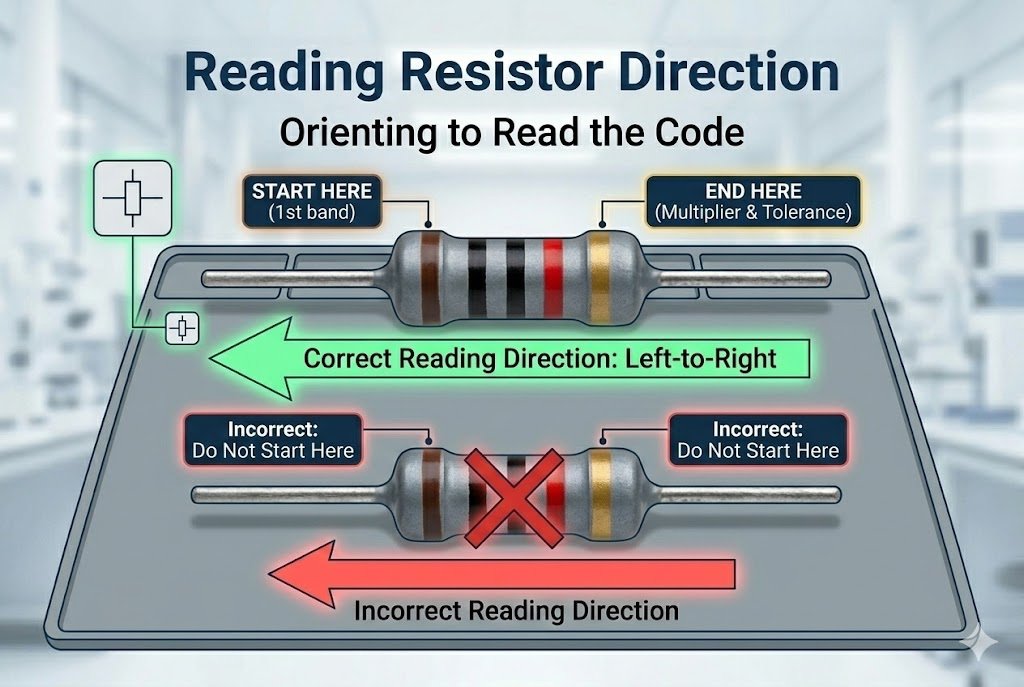 reading resistor direction