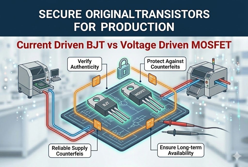Secure original transistors for production