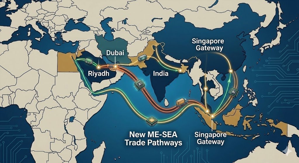 New IC trade routes in Middle East and Southeast Asia