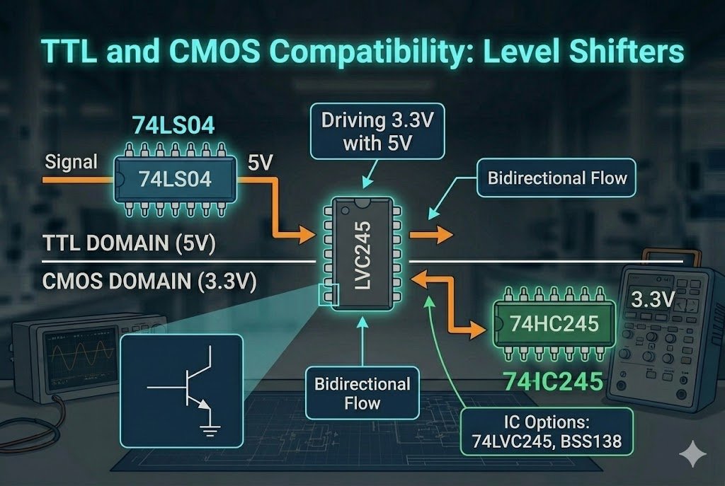Fixing Compatibility Issues TTL and CMOS compatibility level shifters