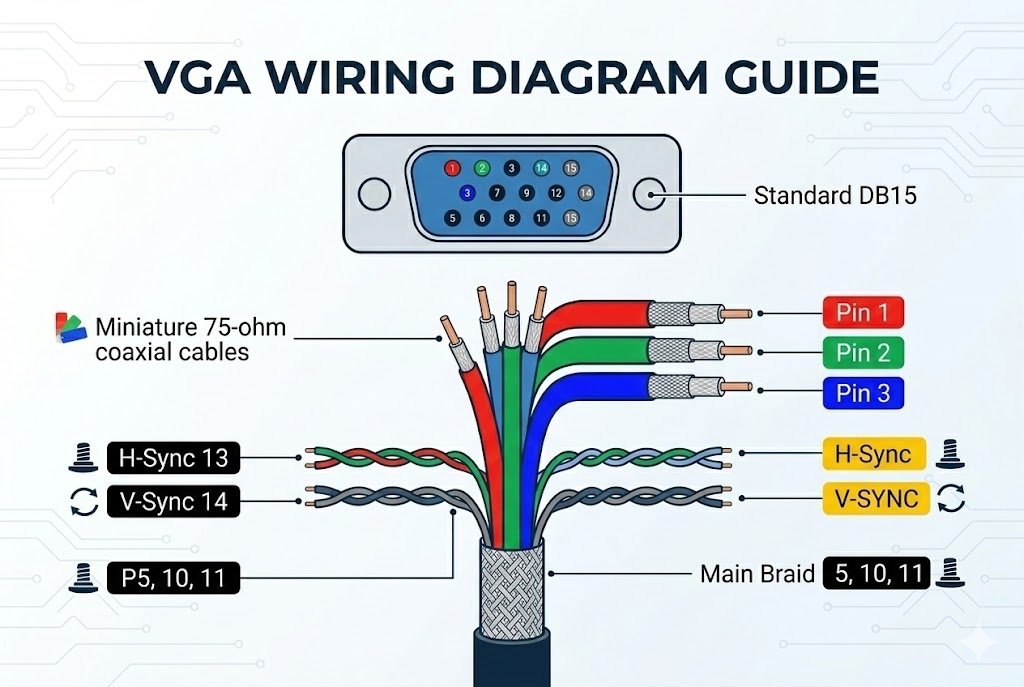 VGA Wiring Diagram VGA Wiring Diagram Guide