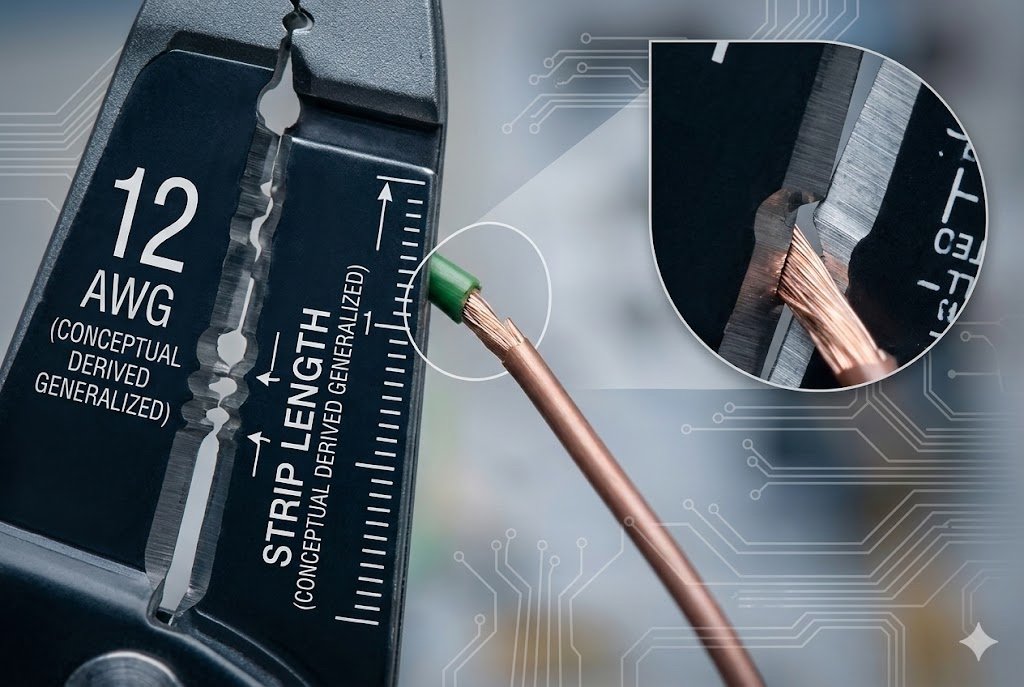 Wire Termination Tools alt technician using wire strippers